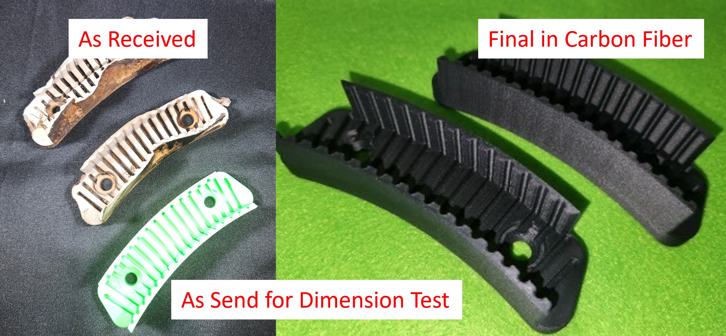 3D printed Urgent Composite Parts (Replacing PTFE by PPA – Carbonfiber)